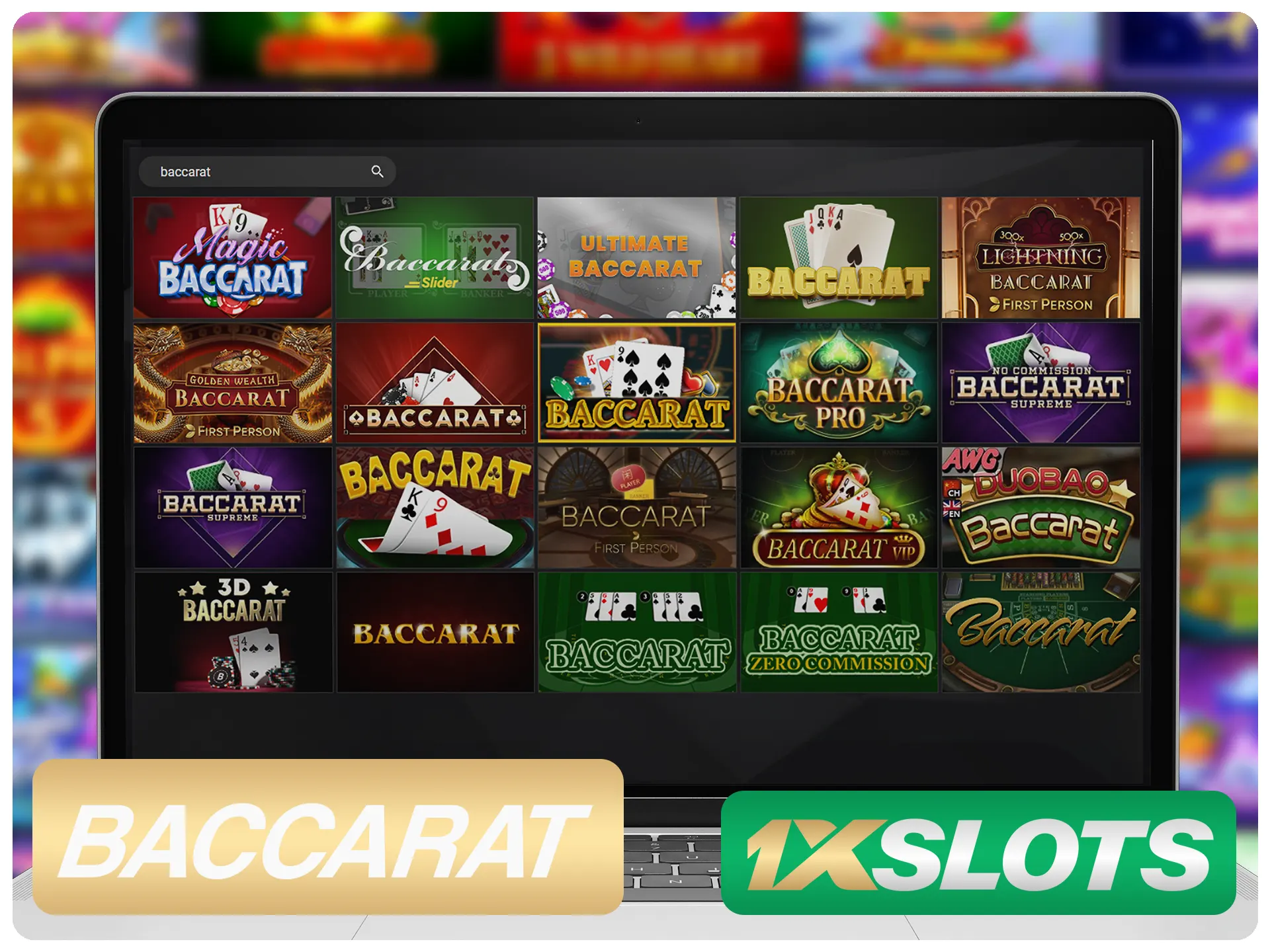 Jogue bacará no 1xSlots e ganhe dinheiro.