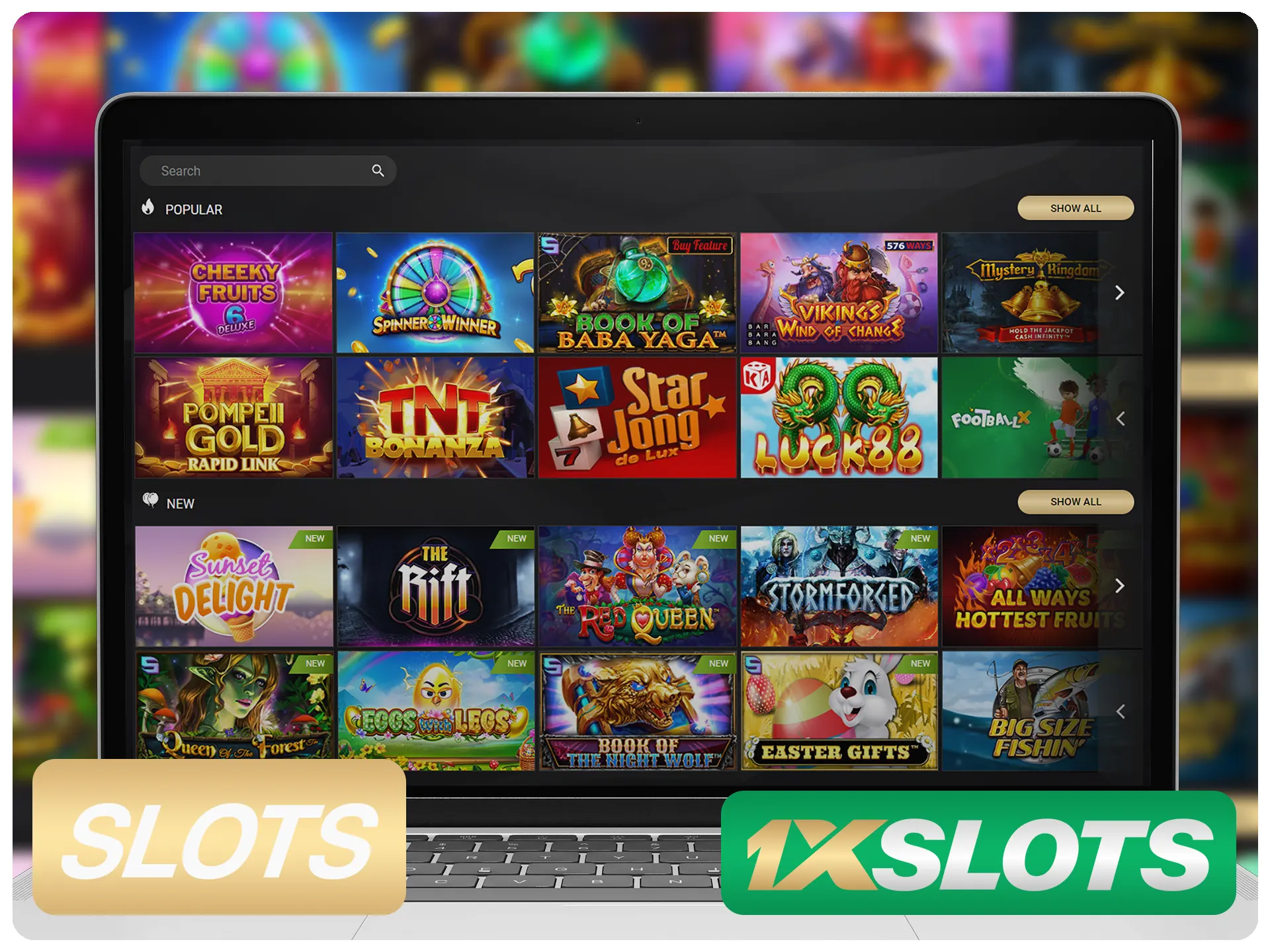 Encontre seus caça-níqueis favoritos para jogar no 1xSlots.